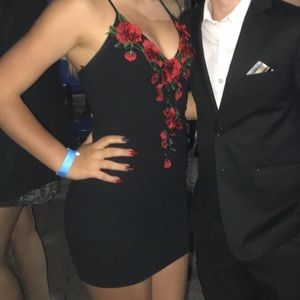Black rose dress
